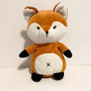 Gitzy Fox Plush Orange Rattle Stuffed Animal Baby Lovey Small 9” Nursery Toy